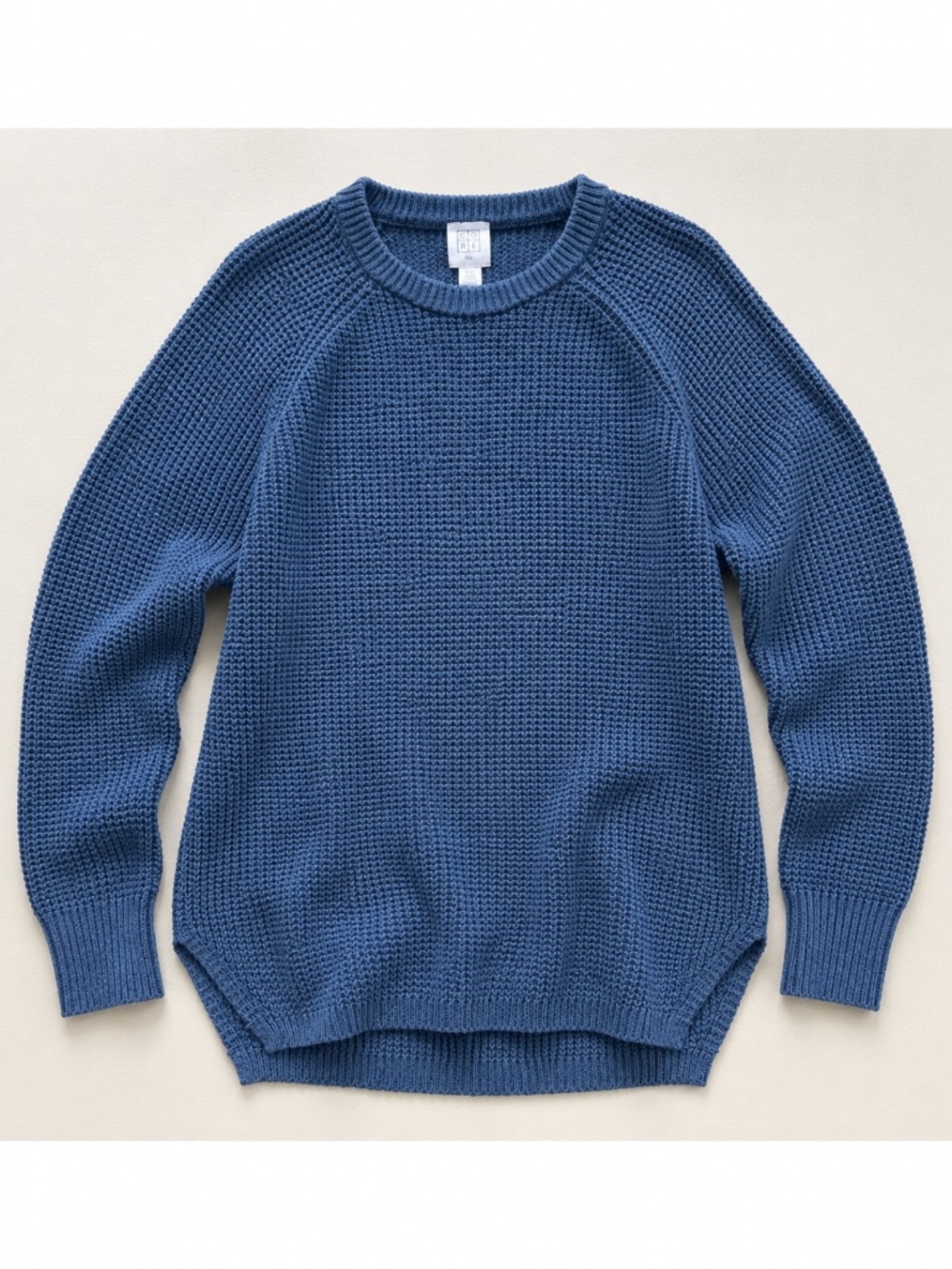 CORE Life Blue 100% Cotton Knit Sweater Size S